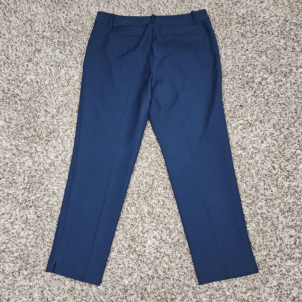 Talbots Hampshire Ankle Pants Navy Size 14 Minimalist Office Core Corpcore Chic - Picture 3 of 13